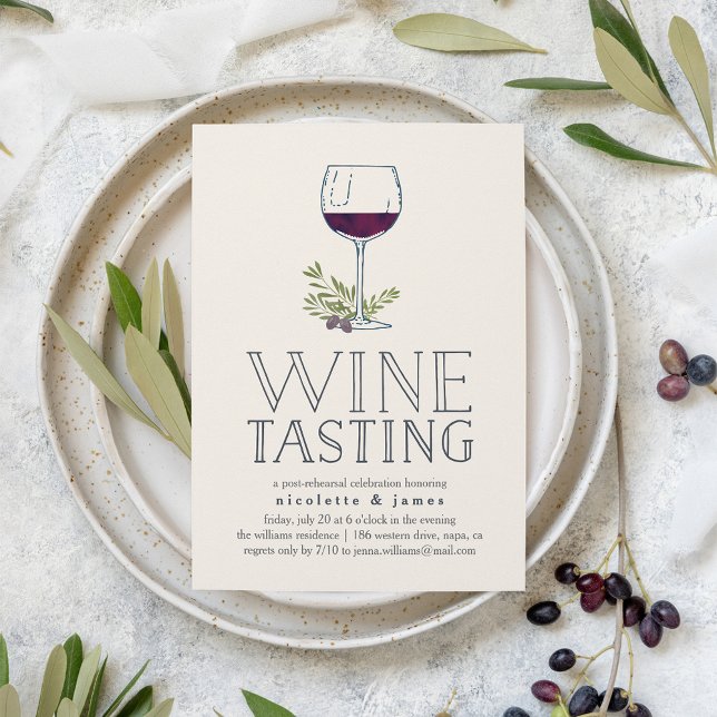 Wine Tasting Rehearsal Dinner Invitation (Creator Uploaded)