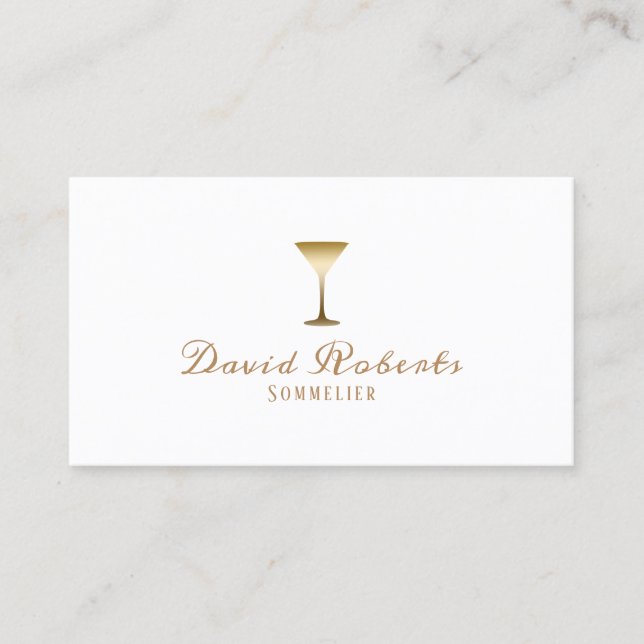 Wine Tasting Sommelier Bartender Plain White Business Card (Front)