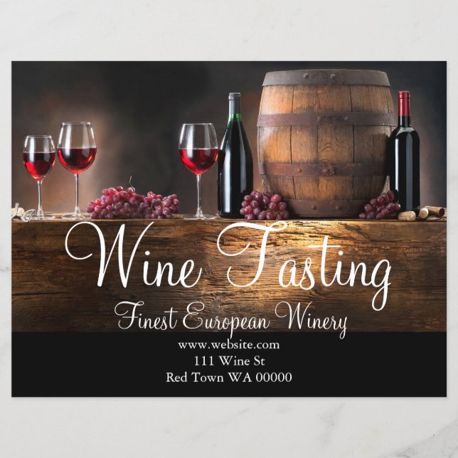 Wine Tasting Winery Flyer Invitation (Front)