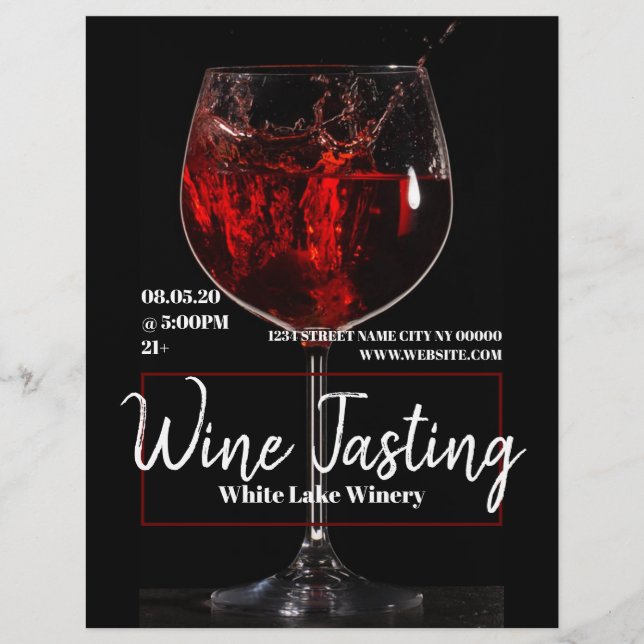 Wine Tasting Winery Flyer Poster (Front)
