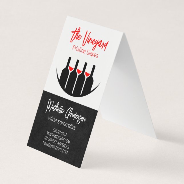 Wine Tastings | Bottles and Glasses  Business Card (Front)