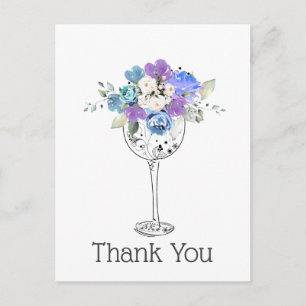 wine, thank you card