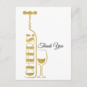 wine thank you card