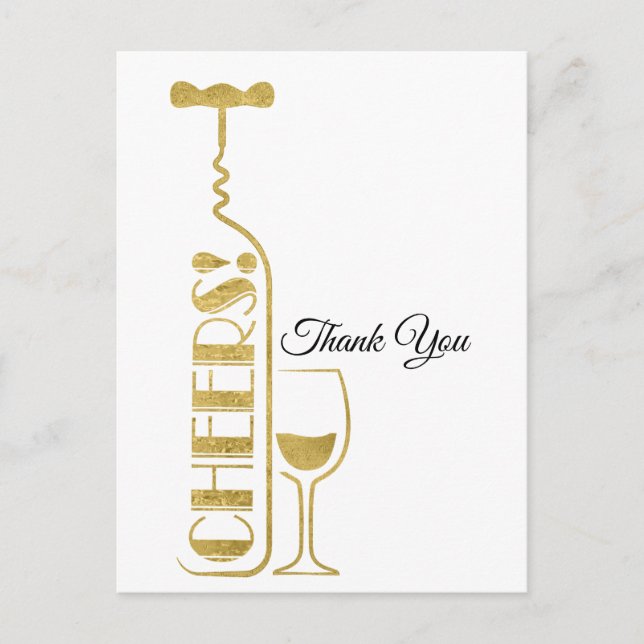 wine thank you card (Front)