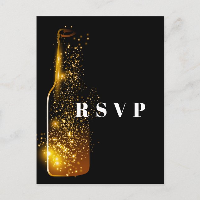 wine theme, party, Postcard RSVP (Front)