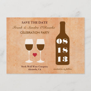 Wine Theme Save the Date Card