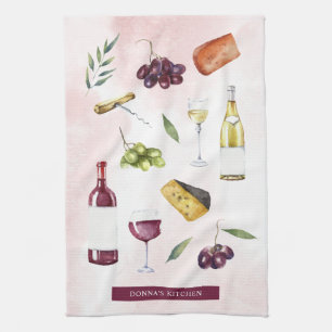 Wine Theme Tea Towel