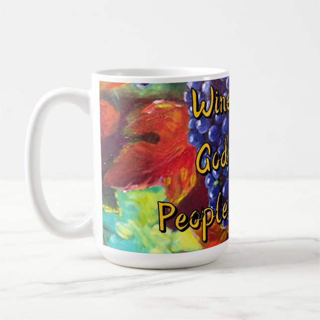 Wine themed  coffee mug (Left)