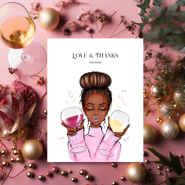 Wine Themed Thank You Card (Wine themed thank you card)