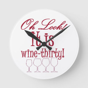 wine-thirty round clock