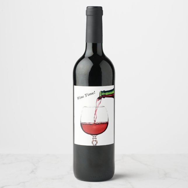 Wine Time Bottle Label (Front)