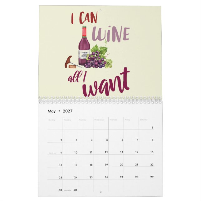 WINE TIME CALENDAR (May 2027)