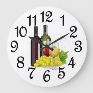 Wine Time Large Clock