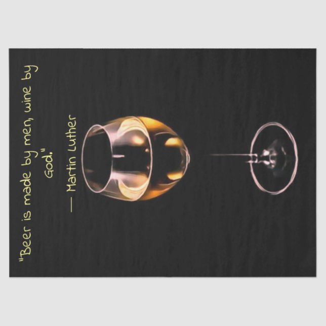 Wine Tissue Paper with Quote from Martin Luther (Front)