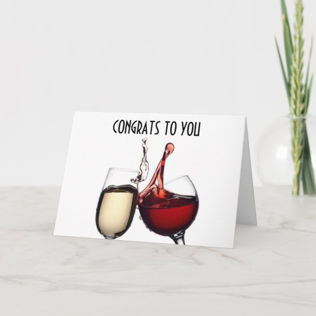 WINE TOAST TO YOU BEING "OVER THE HILL" CARD (Front)
