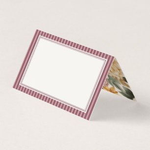 Wine Vineyard Club Old Money Striped Place Cards