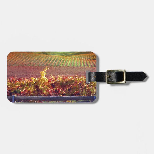 Wine Vineyard Luggage Tag (Front Horizontal)