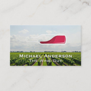 Wine Vineyard Red Wine Bottle Business Card