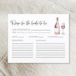 Wine Vino Before Vows Bridal Shower Recipe Cards