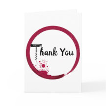 Wine Vino Thank You Cards