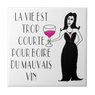 Wine Vixen Simply Wicked French Saying Tile