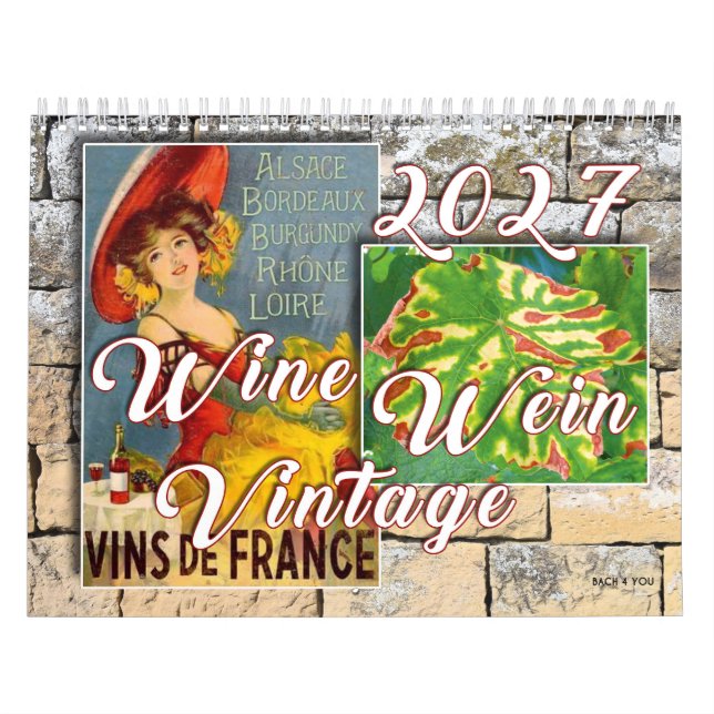 Wine Wall Calendar 2027 - Vintage wine (Cover)