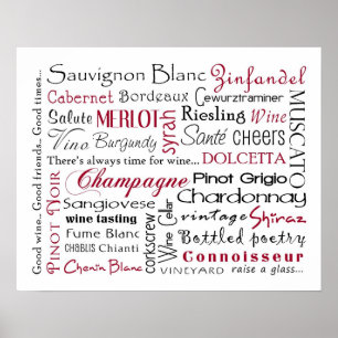 Wine, Wine & More Wine Poster