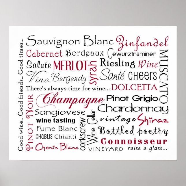 Wine, Wine & More Wine Poster (Front)