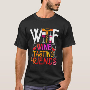 Wine   Wine Tasting Friends Retro Drinking Wine T-Shirt