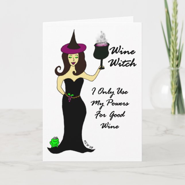Wine Witch All Occasion Card (Front)