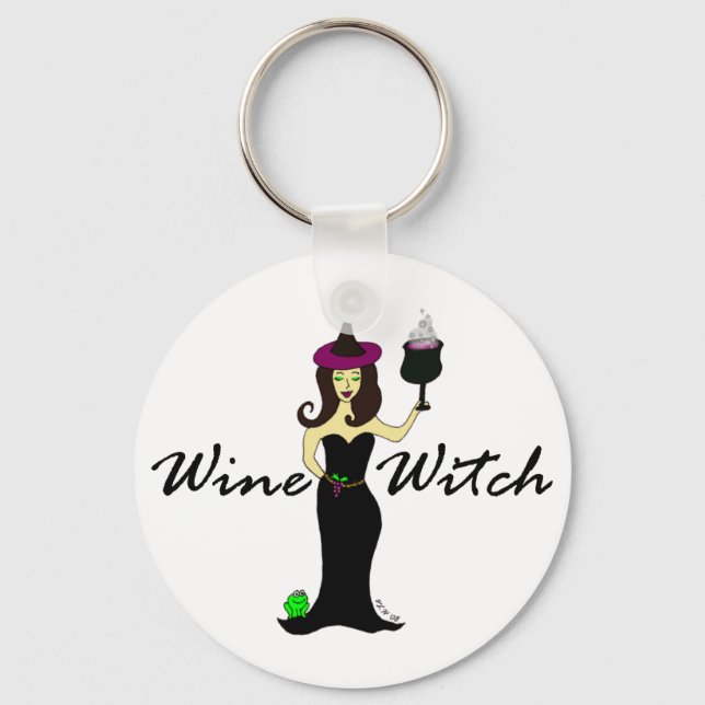 Wine Witch Key Ring (Front)