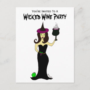 Wine Witch Wicked Wine Party Invitation