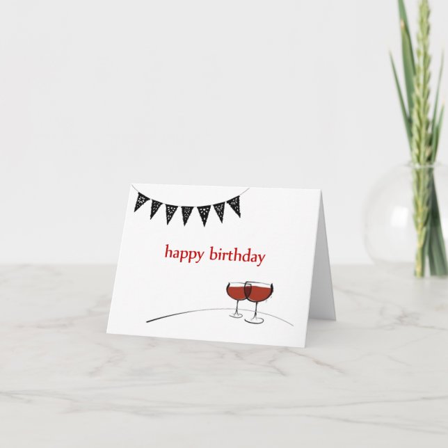 Wine with a Splash of Sass Birthday Card (Front)