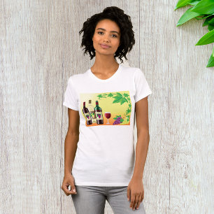 Wine With Grapes Womens T-Shirt