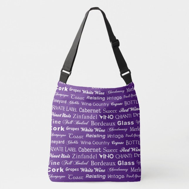 WINE WORDS CROSSBODY BAG (Front)