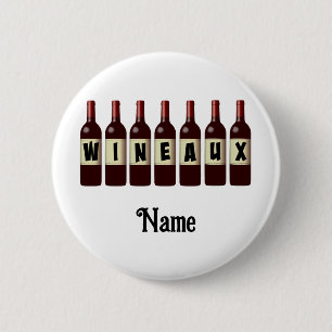 Wineaux Red Wine Bottle Lineup Customised 6 Cm Round Badge