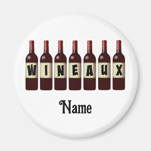 Wineaux Red Wine Bottles Lined Up Customised Magnet