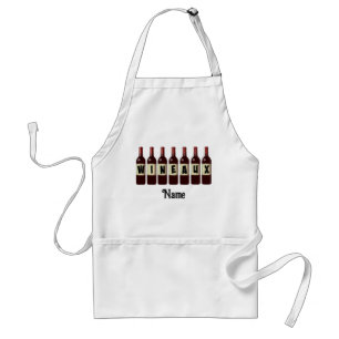 Wineaux Red Wine Bottles Lined Up Customized Standard Apron