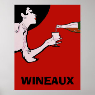Wineaux  Vintage Lady Posters