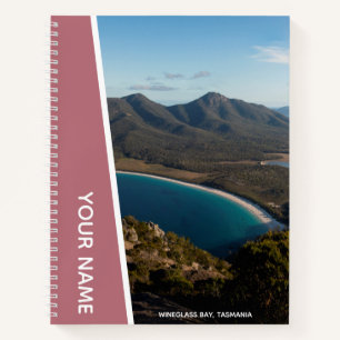 Wineglass Bay, Tasmania, Australia, Rose Gold Notebook