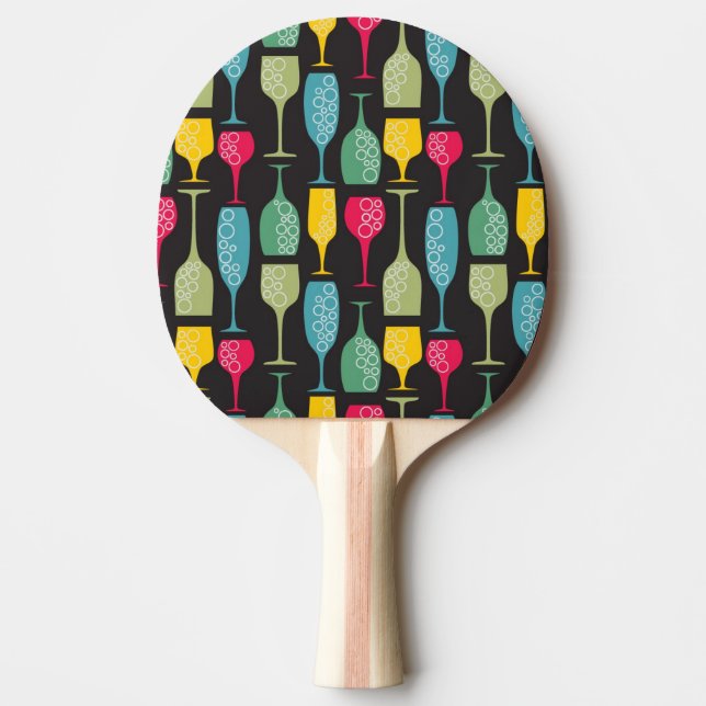 Wineglass Ping Pong Paddle (Front)