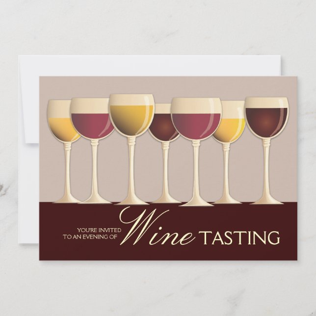 Wineglass Selection Wine Tasting Party Invitation (Front)