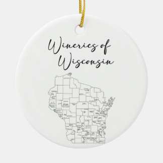 Wineries of Wisconsin Ceramic Ornament