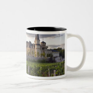 Winery building seen from the vineyard at Two-Tone coffee mug