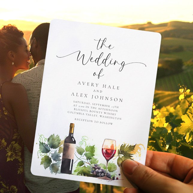 Winery Country Wedding Invitation (Creator Uploaded)