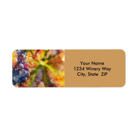 Winery Destination Wedding Return Address Labels