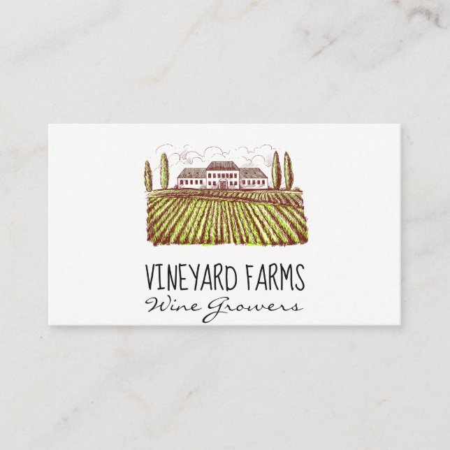 Winery Estate | Wine Stains Business Card (Front)