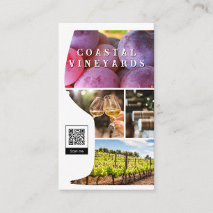 Winery Experience Vineyard QR Code Business Ca Card