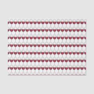 Winery Glass Bottle Red Wine Bar Print Pattern Tissue Paper