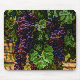 Winery Grapevine sunny tuscany vineyard grapes Mouse Pad